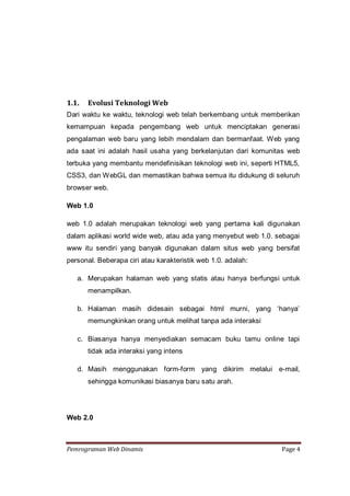 Pemrograman Web Dinamis | PDF