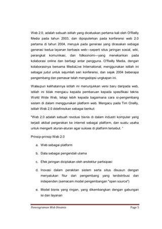 Pemrograman Web Dinamis | PDF
