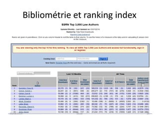 Bibliométrie et ranking index
30/04/2014 DiLab 25
 
