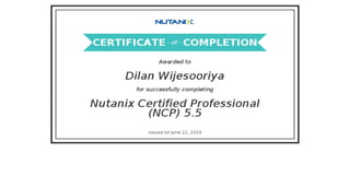 Nutanix certified professional (ncp)