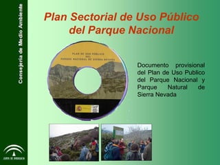 Plan Sectorial de Uso Público del Parque Nacional Documento provisional del Plan de Uso Publico del Parque Nacional y Parque Natural de Sierra Nevada 
