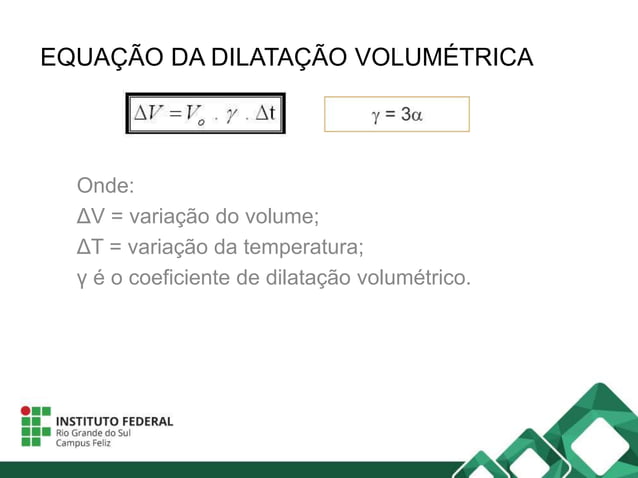 Dilatacao térmica volumetrica | PPT