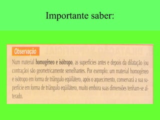 Importante saber: 