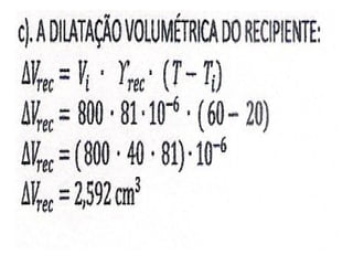 Dilatação dos líquidos