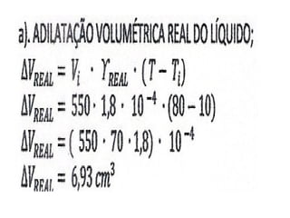 Dilatação dos líquidos