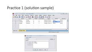 Practice 1 (solution sample)
 