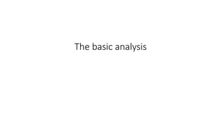 The basic analysis
 