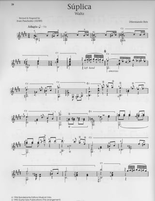 20 Sriplica 
Waltz 
Revised & Fingered by 
Ivan Paschoito (10/89) 
Adagio tJ = zzl 
r 
Dilermando Reis 
c7 ------------r 
...