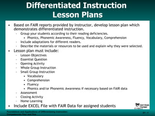 Differentiated Instruction  Lesson Plans ,[object Object],[object Object],[object Object],[object Object],[object Object],[object Object],[object Object],[object Object],[object Object],[object Object],[object Object],[object Object],[object Object],[object Object],[object Object],[object Object],[object Object],[object Object],[object Object],Foundations and Applications of Differentiating Instruction: Competencies Four and Five S1 -  