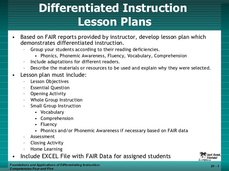DI Lesson Plan