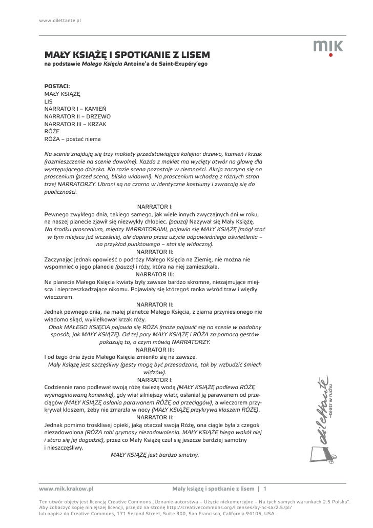 Mały Książę I Spotkanie Z Lisem