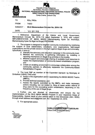 Dilg memorandum circular no. 2016 116