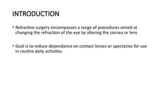 HISTORY OF REFRACTIVE SURGERIES IN OPHTHALMOLOGY | PPTX