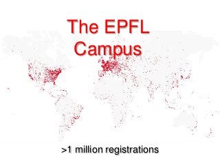>1 million registrations
The EPFL
Campus
 