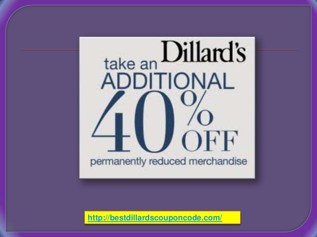 Dillards coupon code