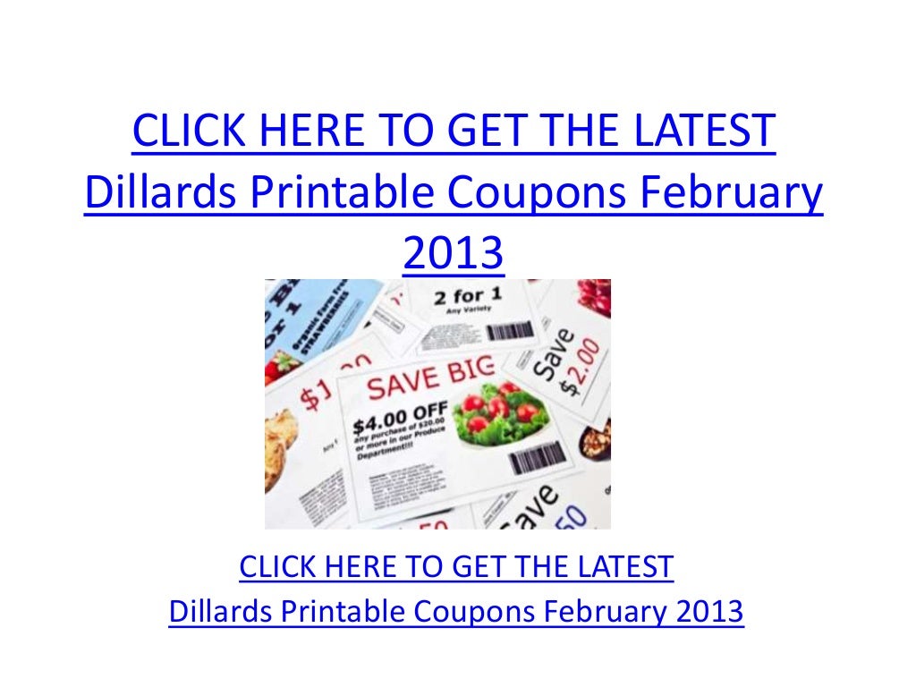 Dillards printable coupon blogspot