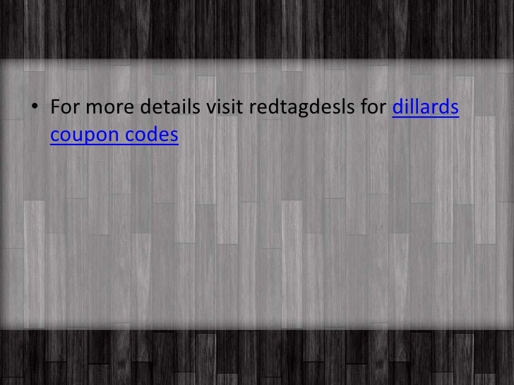 Dillards coupon codes