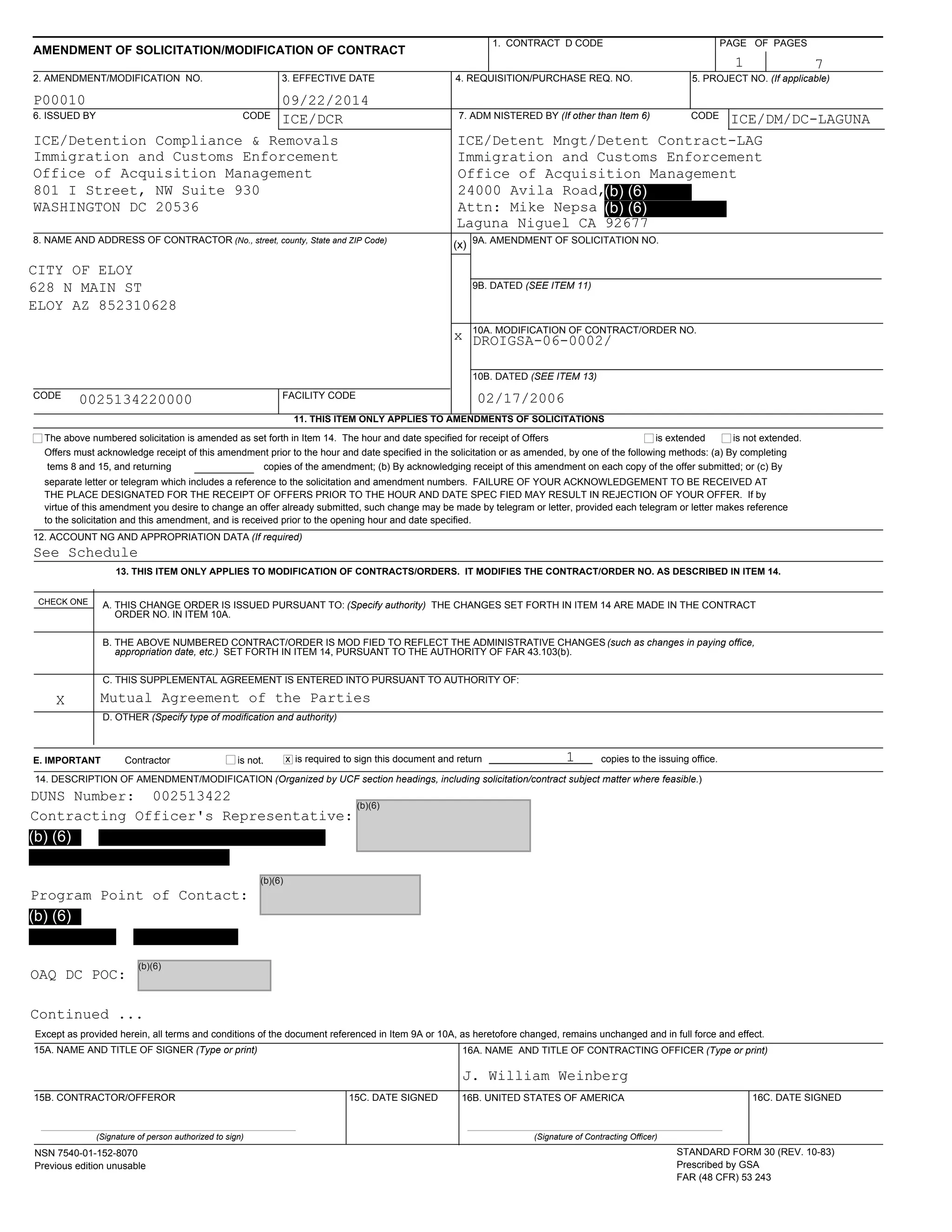 Dilley children jail contract | PDF