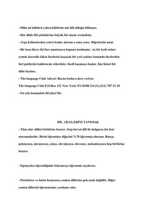 Dil Nasil öğRenilir