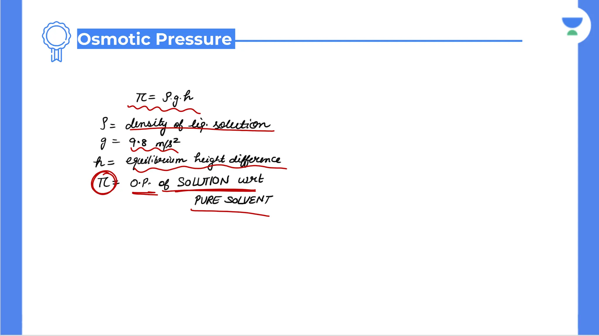 Osmotic Pressure
 