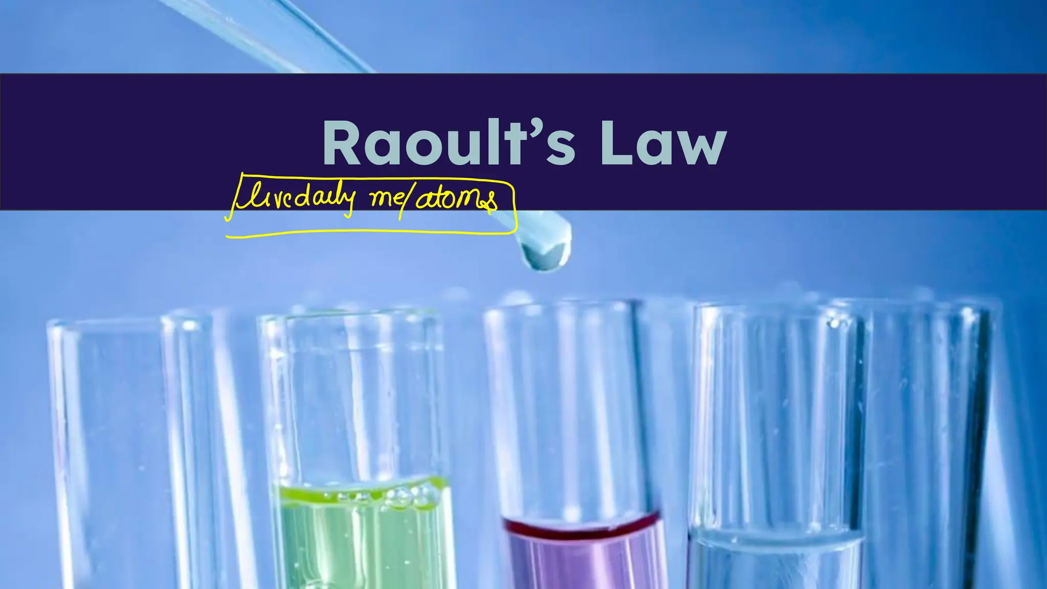 Raoult’s Law
 