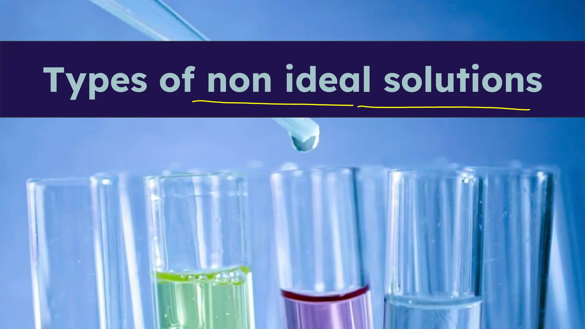 Types of non ideal solutions
 