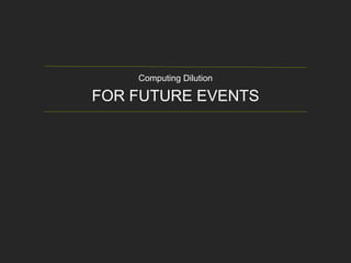 Computing Dilution
FOR FUTURE EVENTS
 