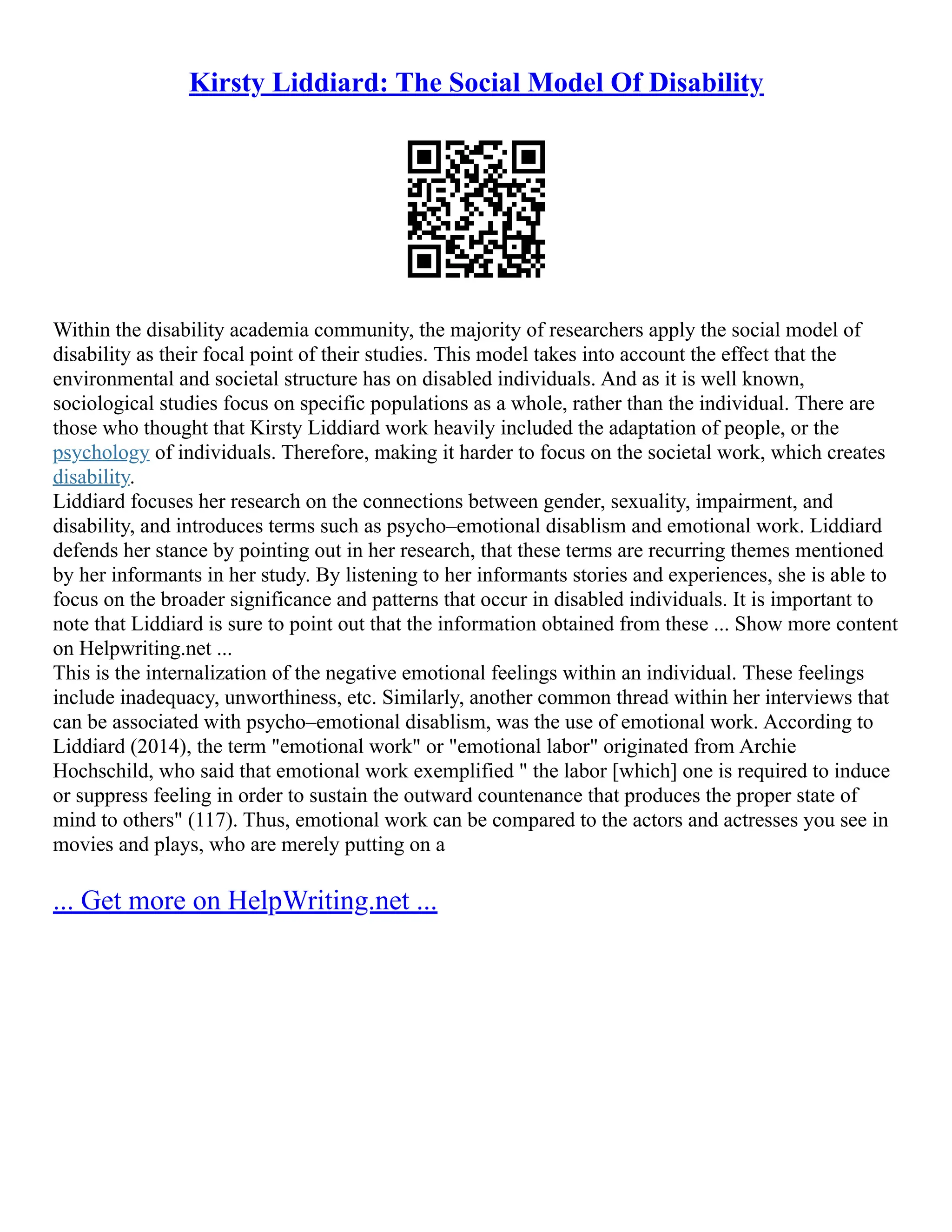 Dilybility And The Social Model Of Disability | PDF | Mental Health ...