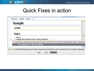 Copyright @ Syncro Soft, 2015. All rights reserved.Copyright @ Syncro Soft, 2015. All rights reserved.
The Dynamic Information ModelThe Dynamic Information Model
Quick Fixes in action
 