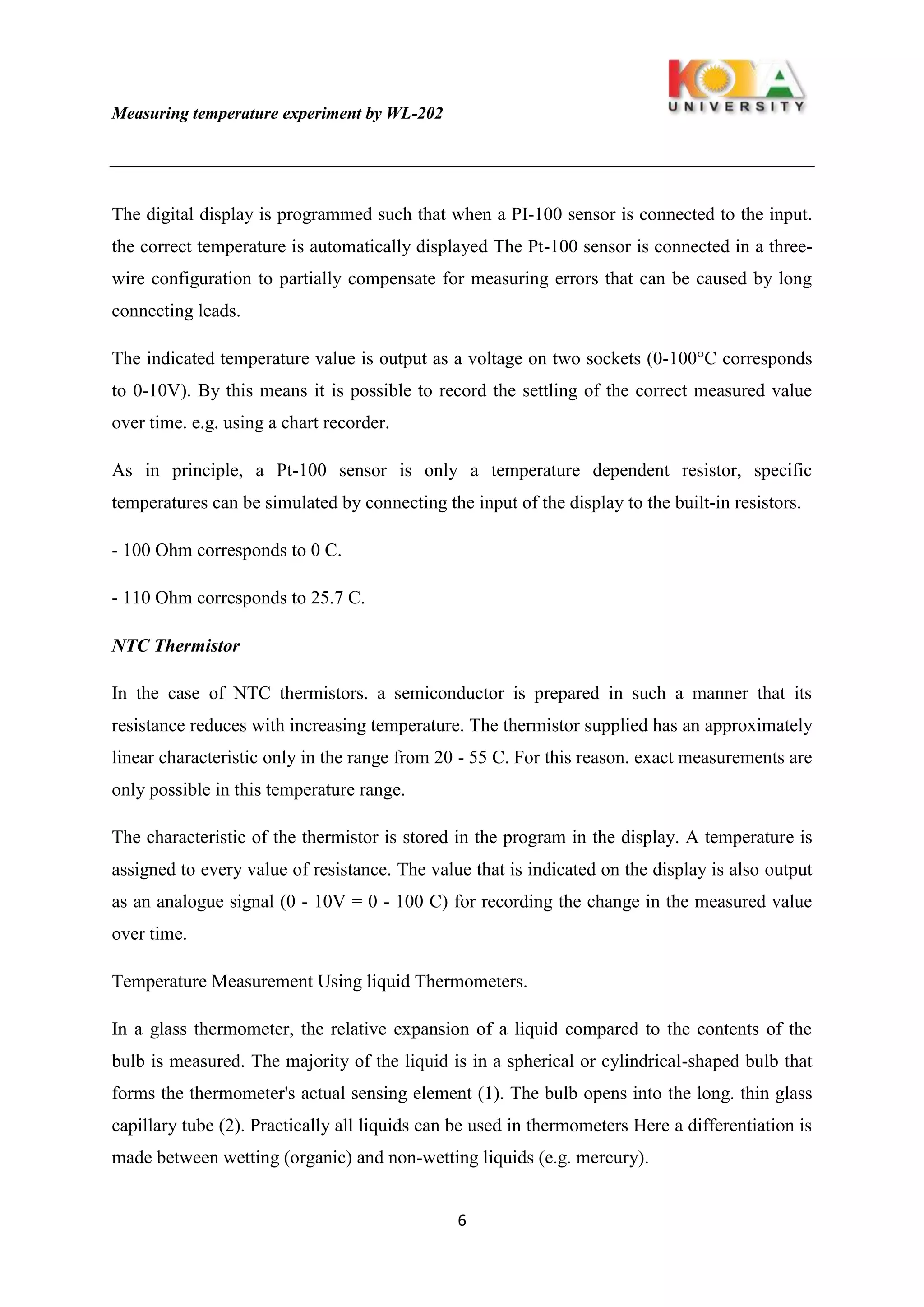 temperature measurement | PDF