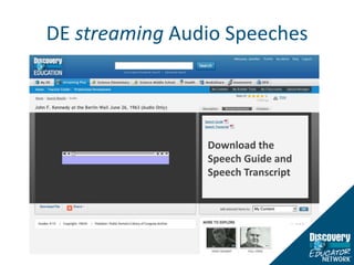 DE streaming Audio SpeechesDownload the Speech Guide and Speech Transcript