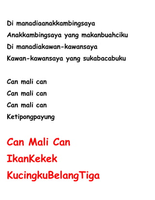 Di mana dia anak kambing saya | DOCX