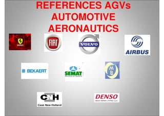REFERENCES AGVs
AUTOMOTIVE
AERONAUTICS
 