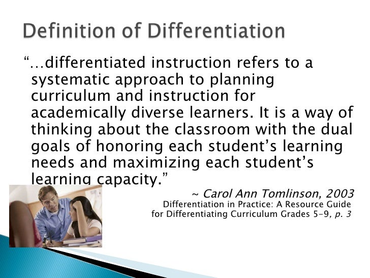Differentiated Instruction in the Math Classroom