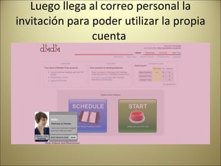 Luego llega al correo personal la invitación para poder utilizar la propia cuenta