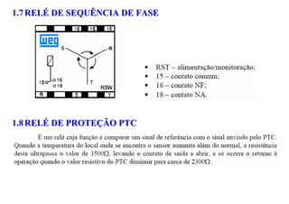 1.7 RELÉ DE SEQUÊNCIA DE FASE




1.8 RELÉ DE PROTEÇÃO PTC
 