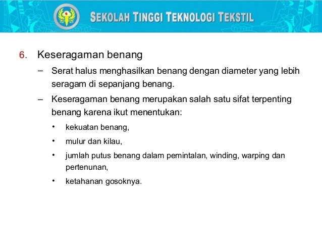 Dimensi Kehalusan Dan Kekuatan Serat