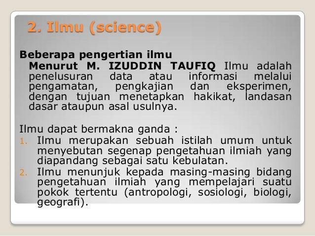 Dimensi kreatif dalam filsafat ilmu