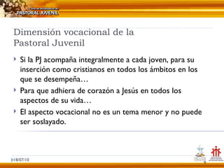 Dimensión vocacional de la pj | PPT