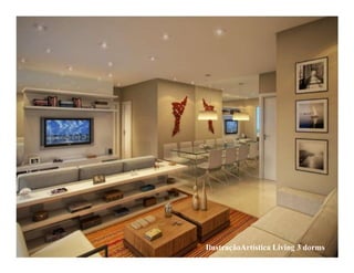 IlustraçãoArtística Living 3 dorms
 