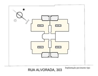 Implantação pavimento tipo
 