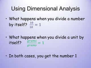 Dimensional analysis | PPTX
