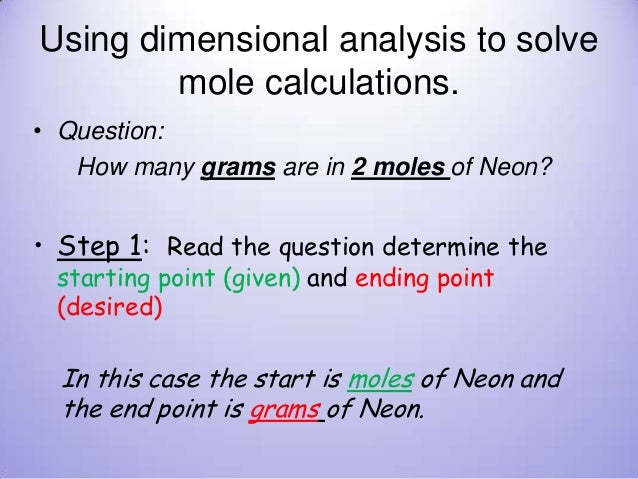dimensional analysis