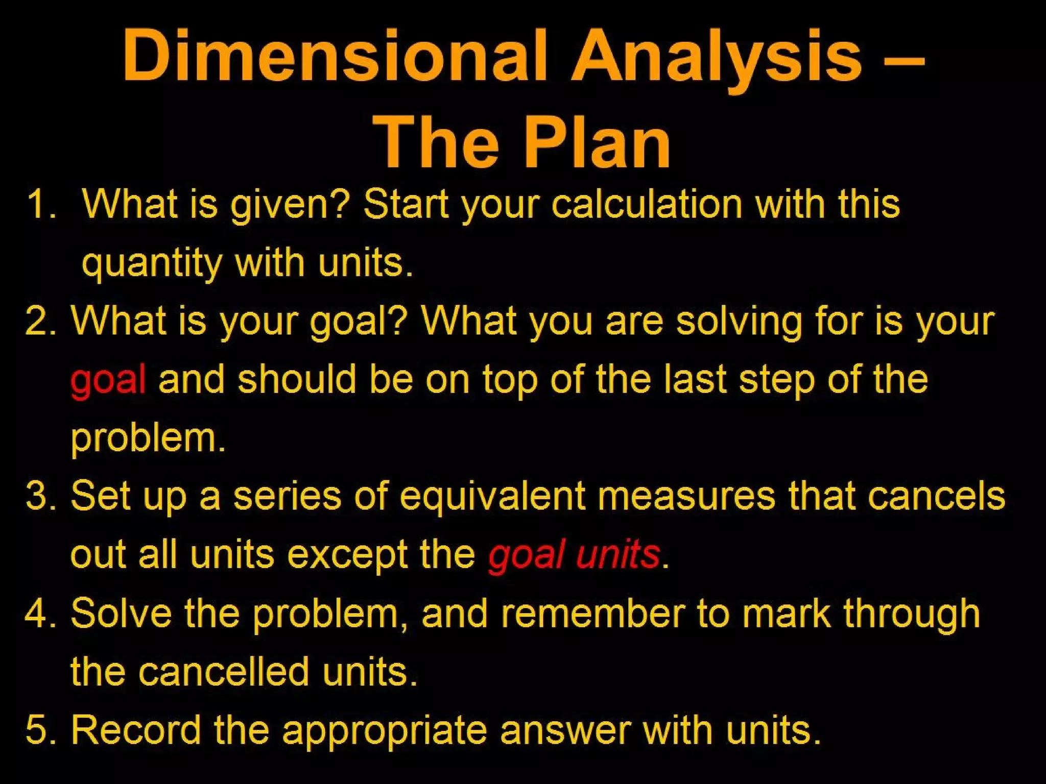 Dimensional analysis