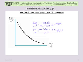 WHY DIMENSIONAL ANALYSIS?? (CONTINUE)
10/11/2022 18
 