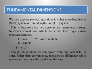 Dimensional Analysis and Buckingham’s ∏-method | PPT