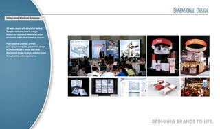Integrated Medical Systems


DD works closely with Integrated Medical
System’s marketing team to bring a
distinct and consistent brand to the major
touchpoints within their marketing program.


From corporate graphics. product
packaging, training CDs, and website design
to tradeshows and a 28 city road show,
Dimensional Design created a cohesive brand
throughout the entire organization.




                                              BRINGING BRANDS TO LIFE.
 
