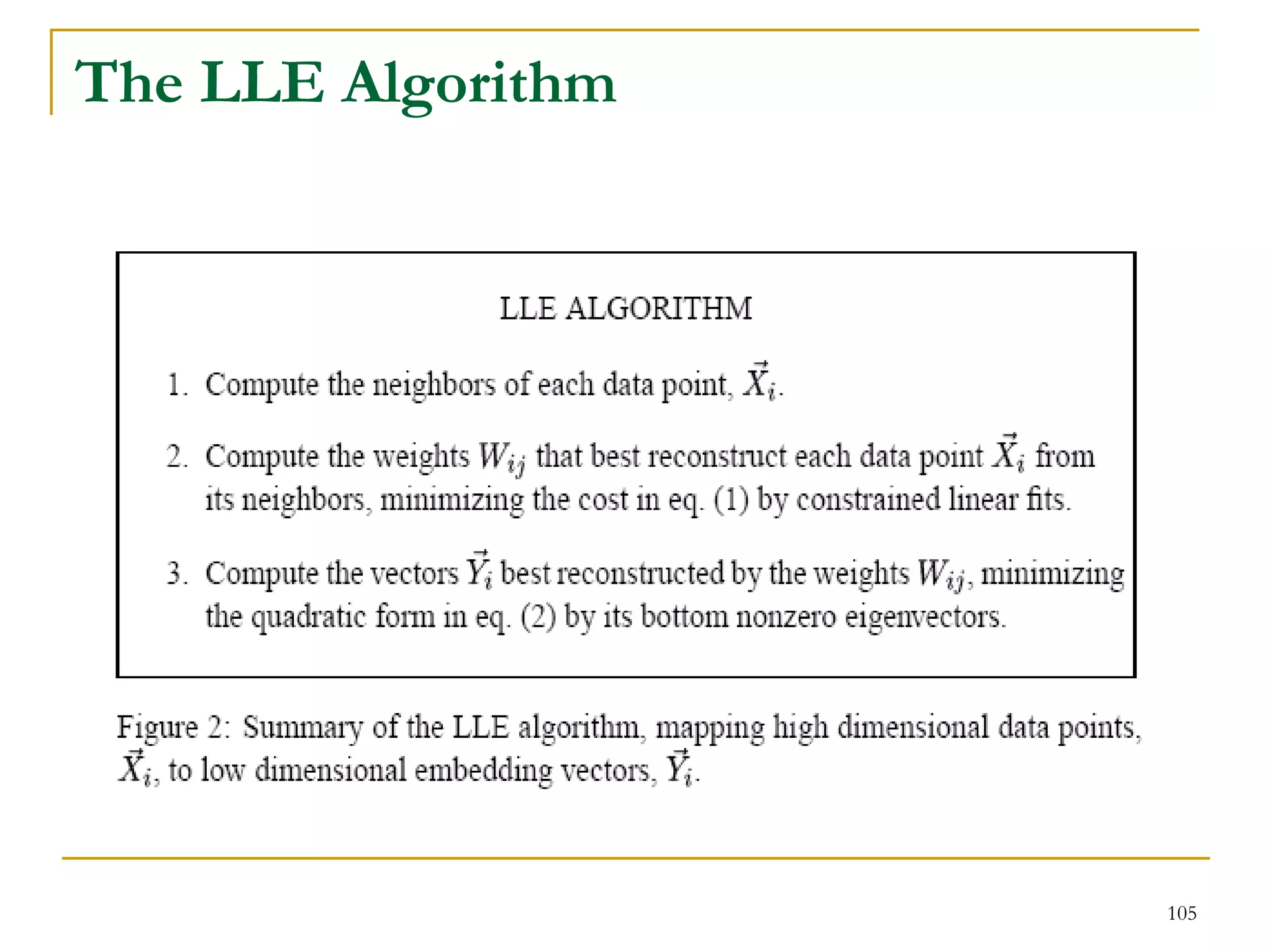 The LLE Algorithm




                    105
 