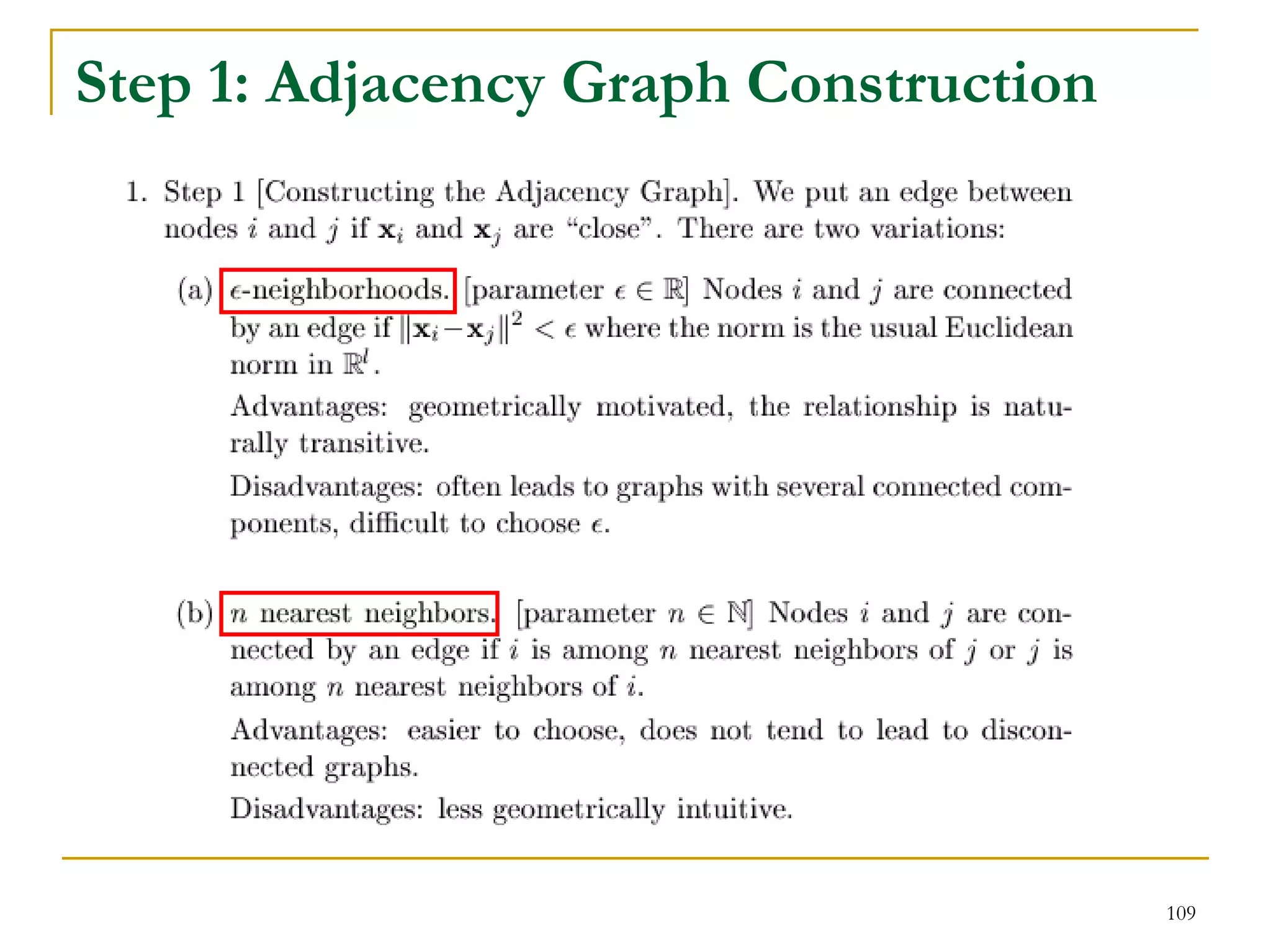 Step 1: Adjacency Graph Construction




                                       109
 