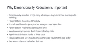 Dimensionality Reduction in Machine Learning | PPTX | Technology ...